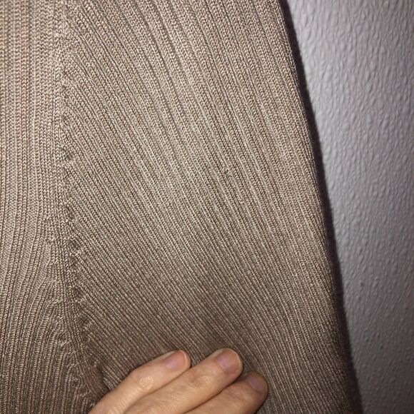 Lauren Michelle Woman 2X Beige Taupe Faux Fur Open Front Cardigan Sweater Duster - Picture 8 of 10